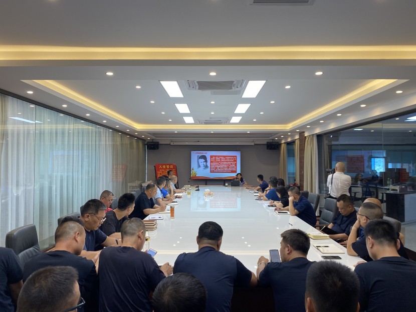 党总支委员工会主席黄宇芳为公司党员上第二季度党课 (2)